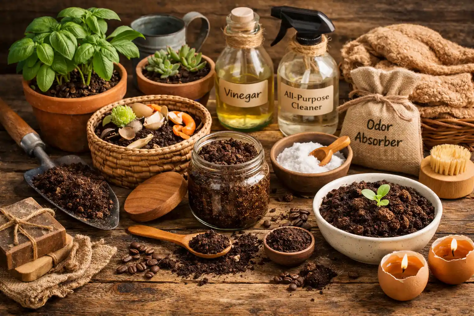 Creative Uses for Used Coffee Grounds Around the Home