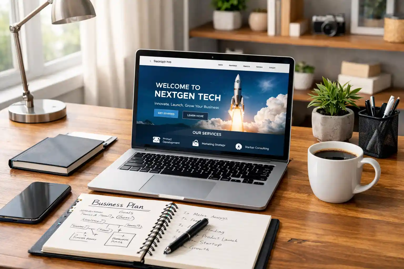 Entrepreneur Building an Online Business From Home on a Budget