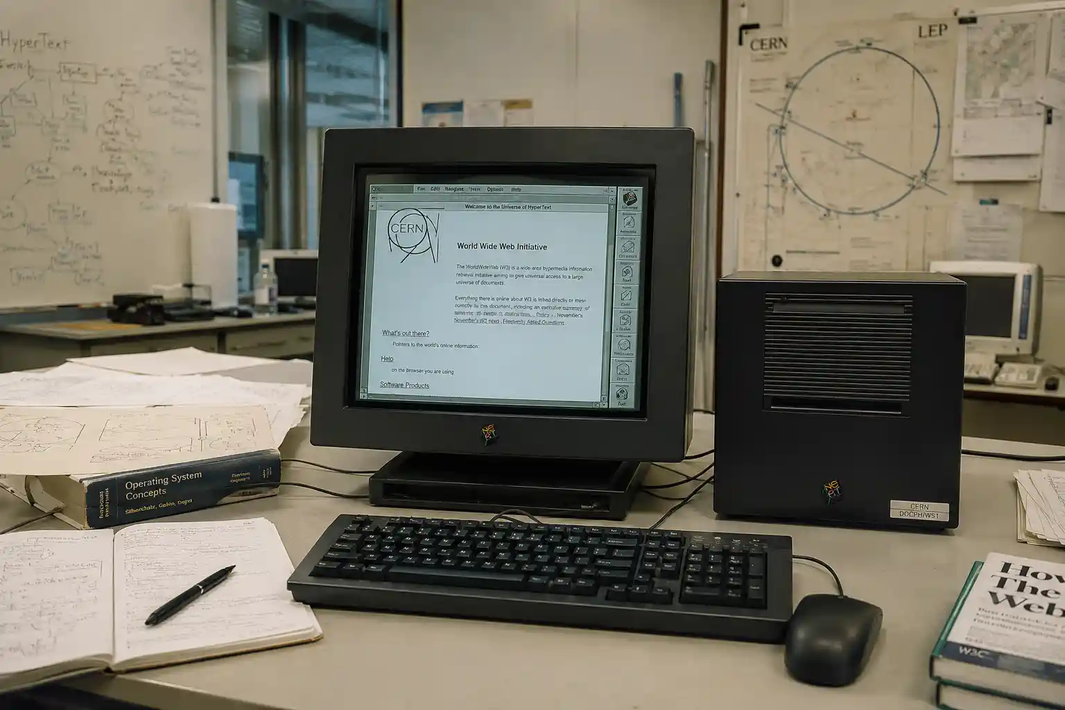 The NeXT computer that hosted the first website at CERN