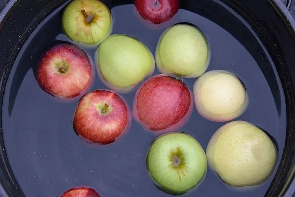 Fresh Apple Floating in Water