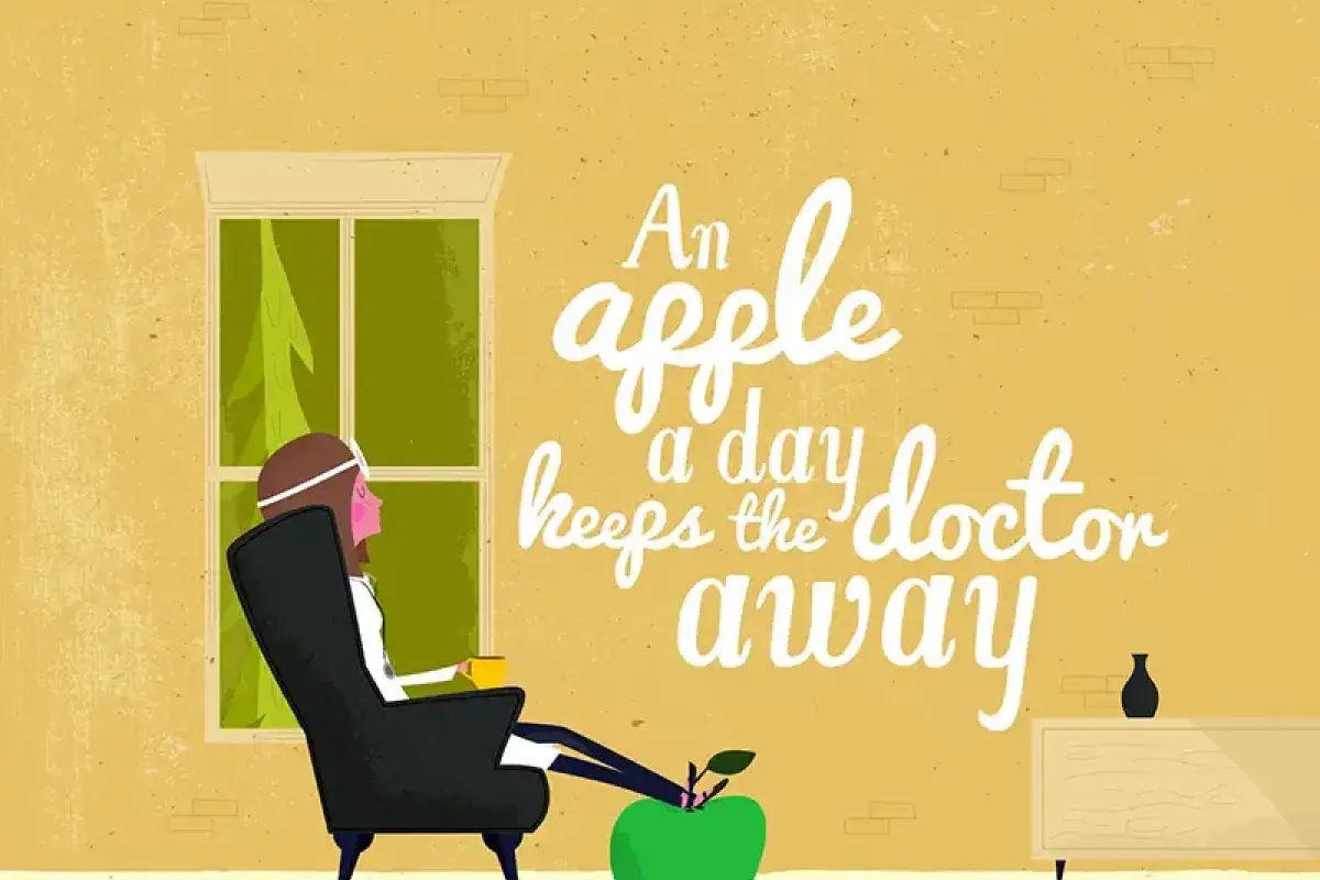 Historical Apple Proverb Illustration