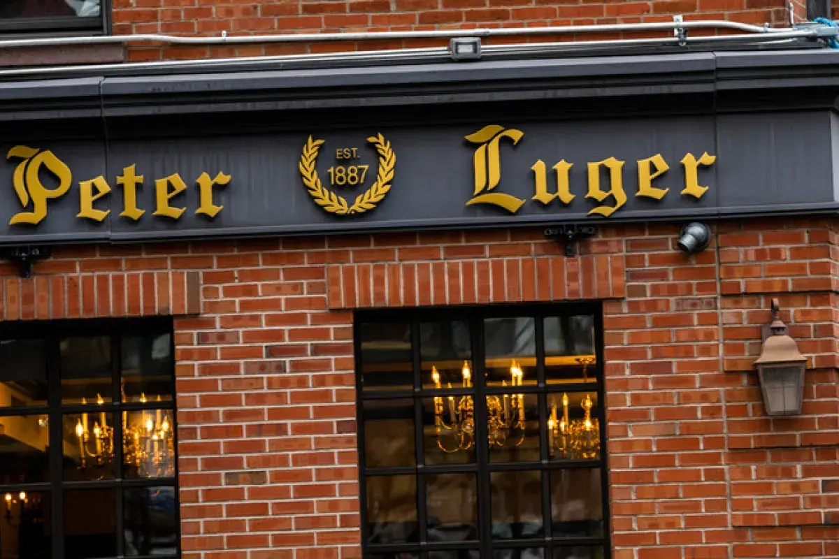 Historic Exterior of Peter Luger Steak House Brooklyn