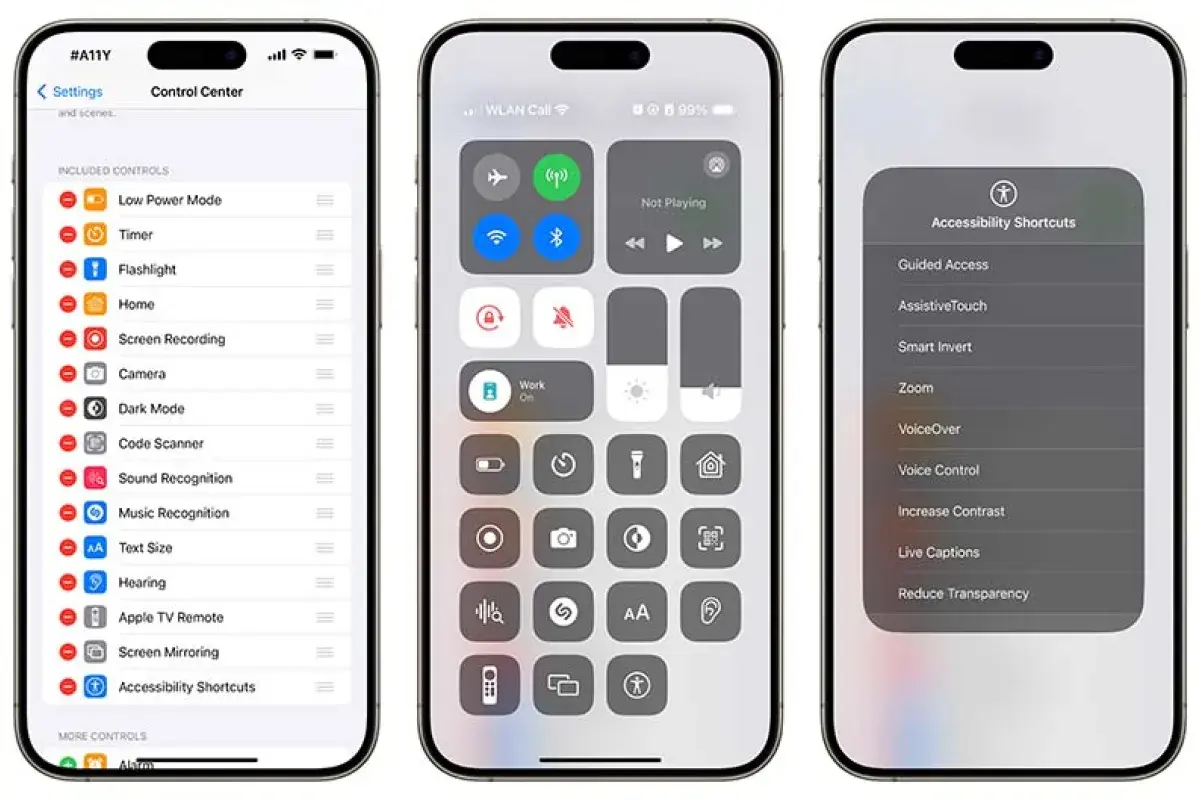 iPhone settings screen showing accessibility options