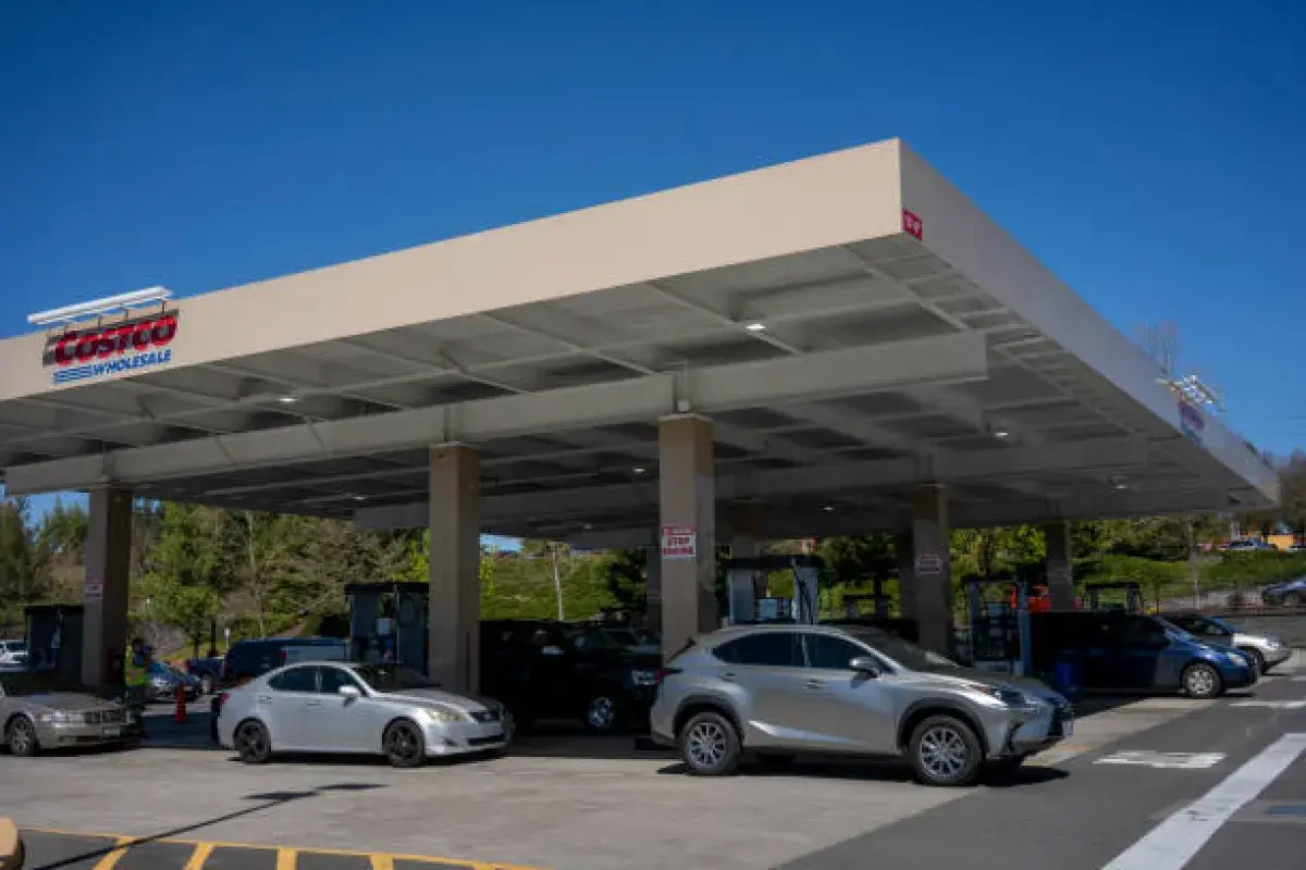 High demand at a US gas station during summer travel season.