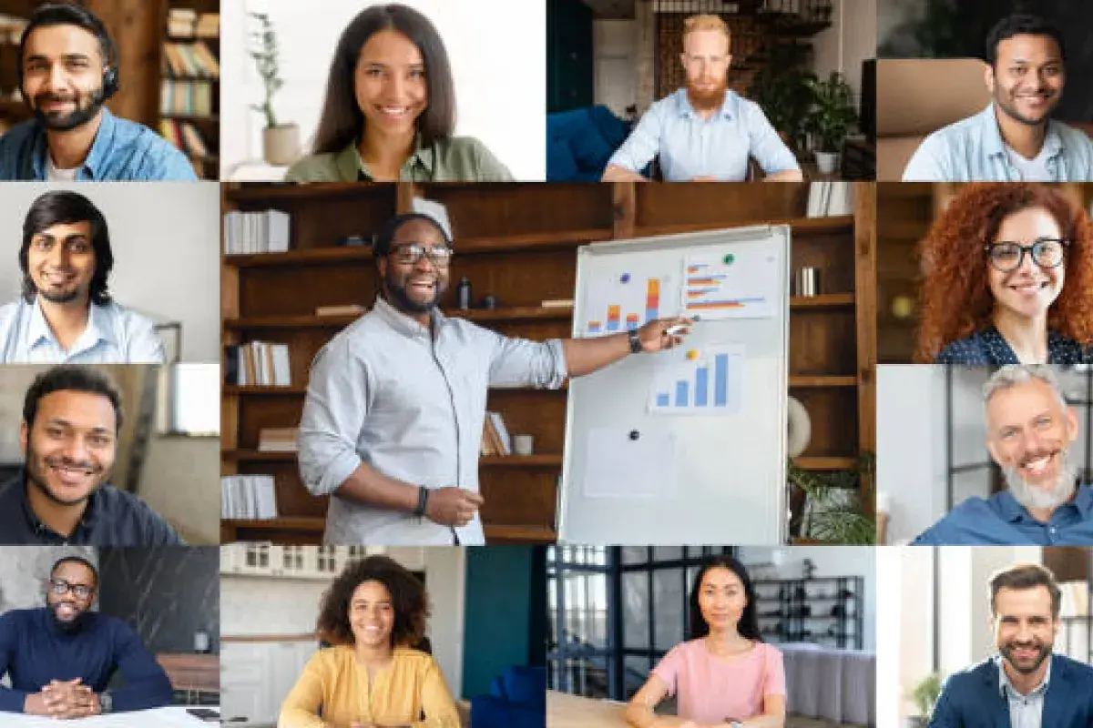 Diverse remote team collaborating across North America