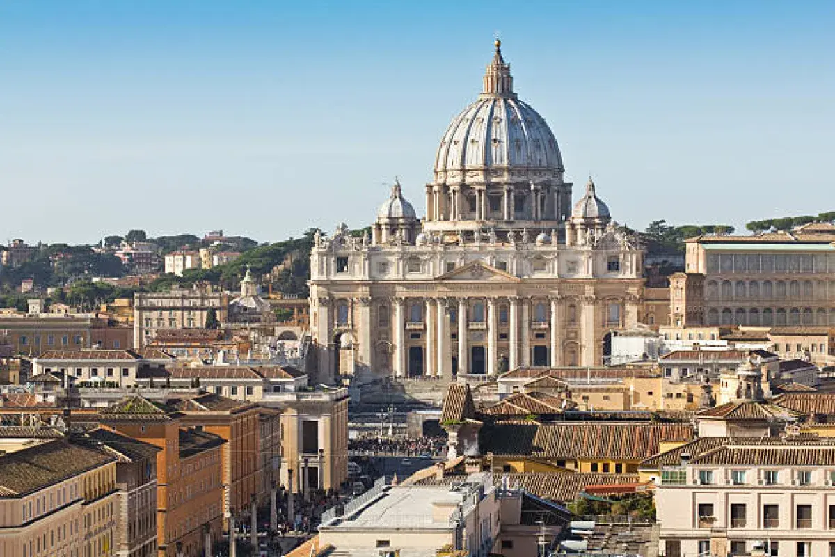 aerial view of Vatican City and St. Peters Square