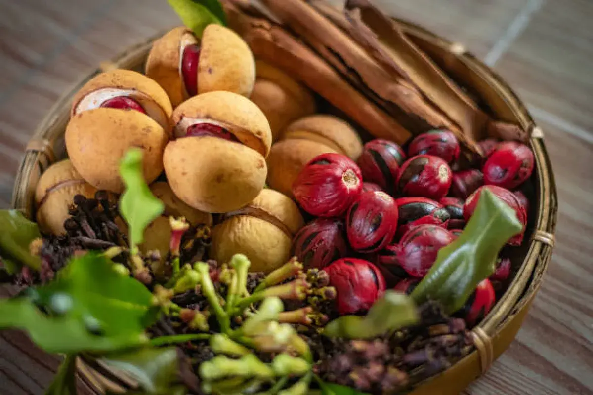 Nutmeg Seeds Close Up