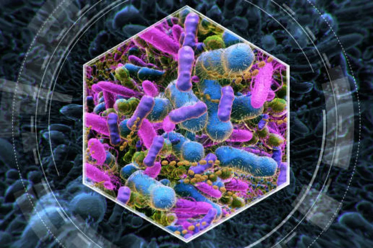 Microscopic view of Salmonella bacteria that can contaminate eggs.