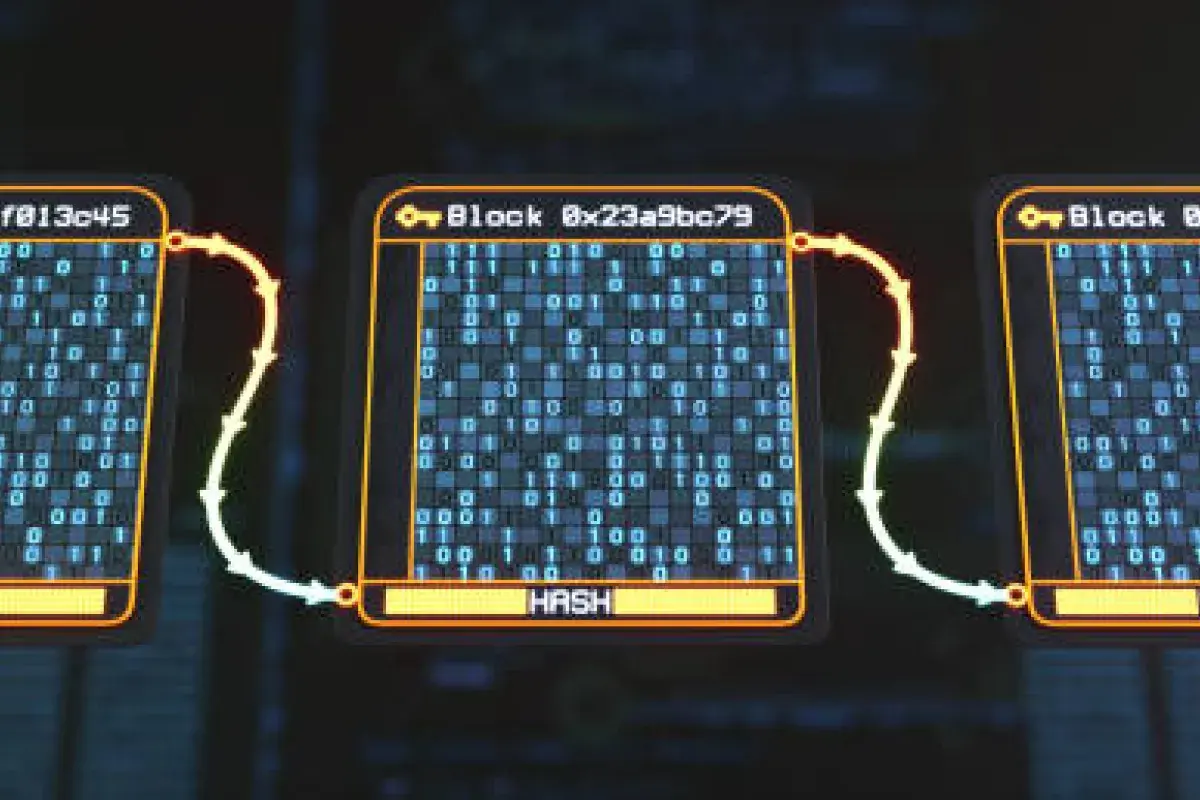 Blockchain Immutability Concept Art