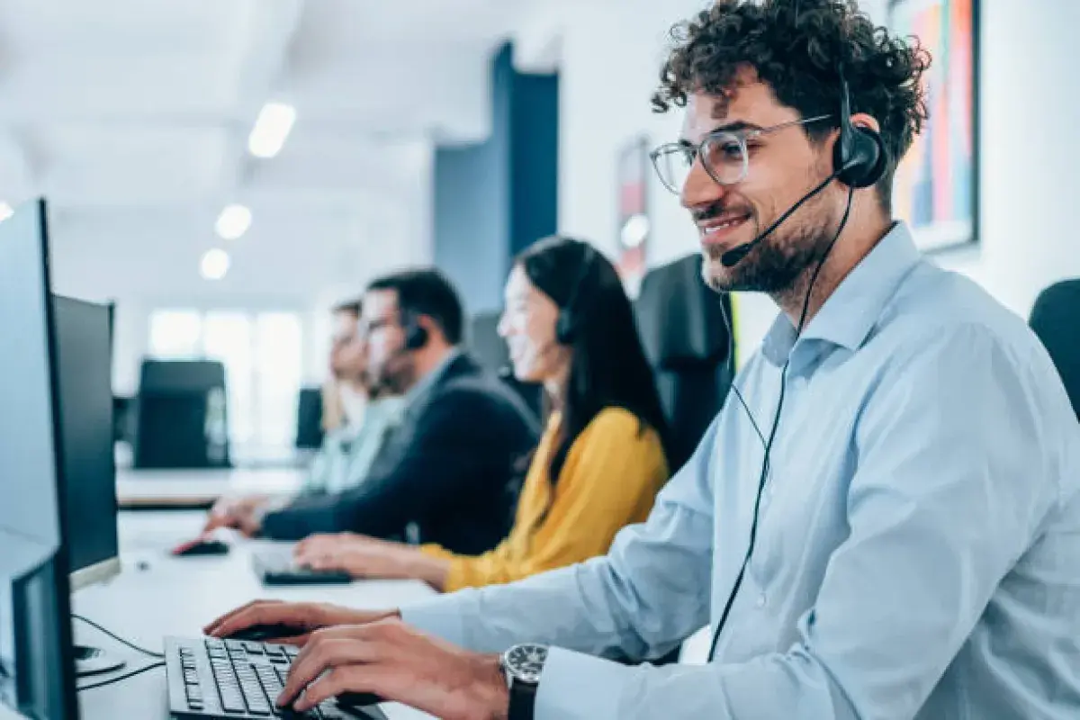 Customer Support Agent Assisting Client]