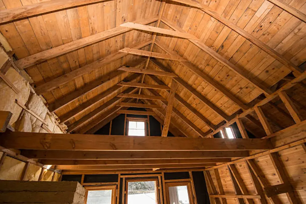 Interior home renovation using wooden framing