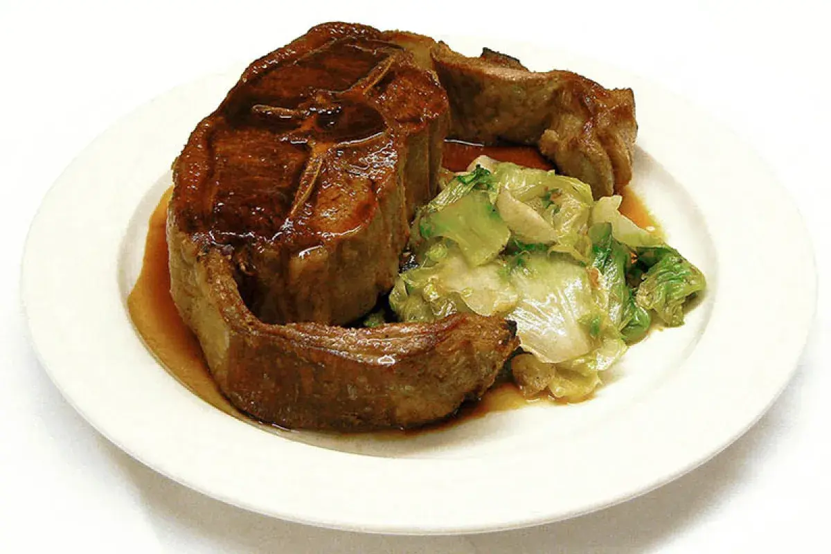 Iconic Mutton Chop at Keens Steakhouse New York