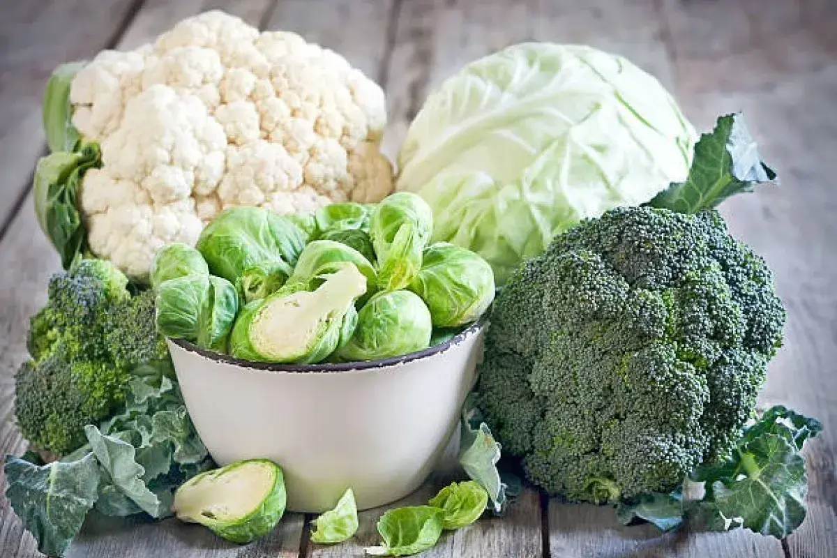 Roasted Cruciferous Vegetables High in Fiber