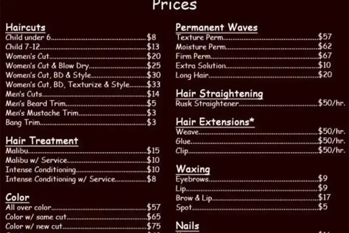 Gender based pricing differences in personal services
