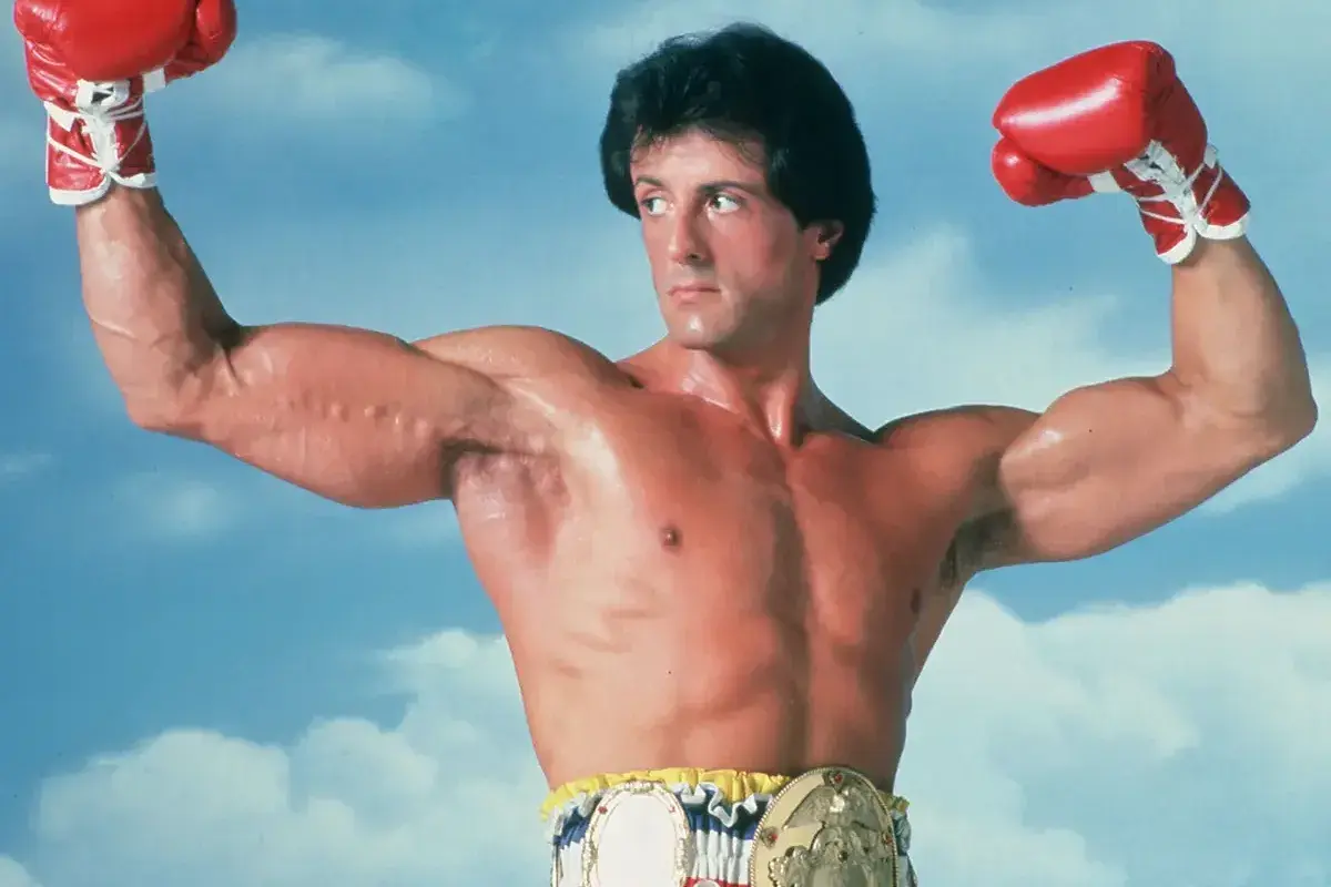 Sylvester Stallone in Rocky training