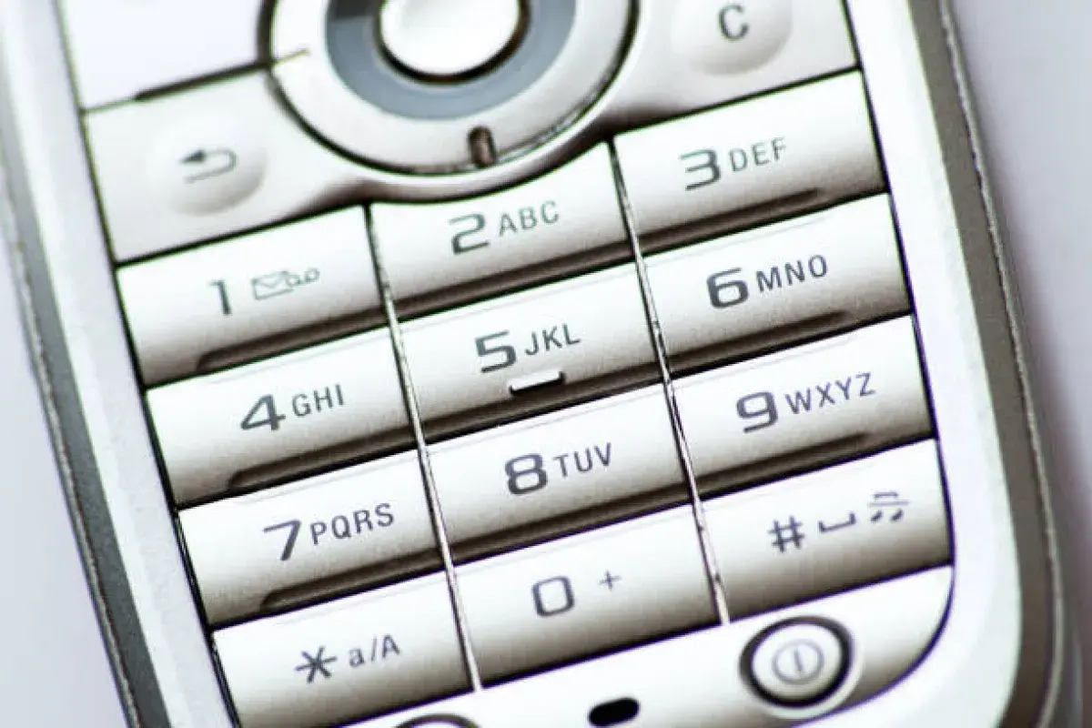 Early mobile phone keypad used for texting