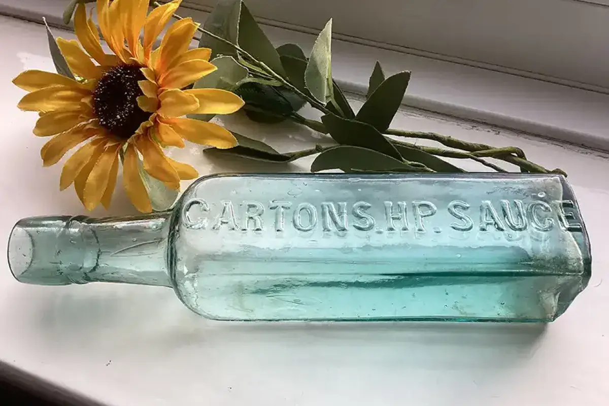 Early HP Sauce bottles from the nineteenth century