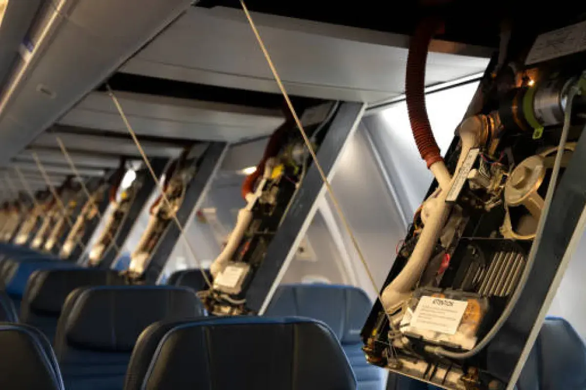 HEPA air filtration inside airplane cabin