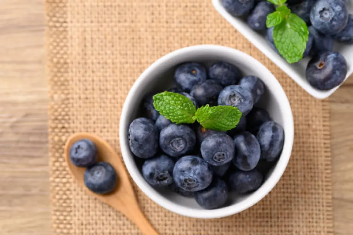 Fresh blueberries rich in antioxidants for brain health