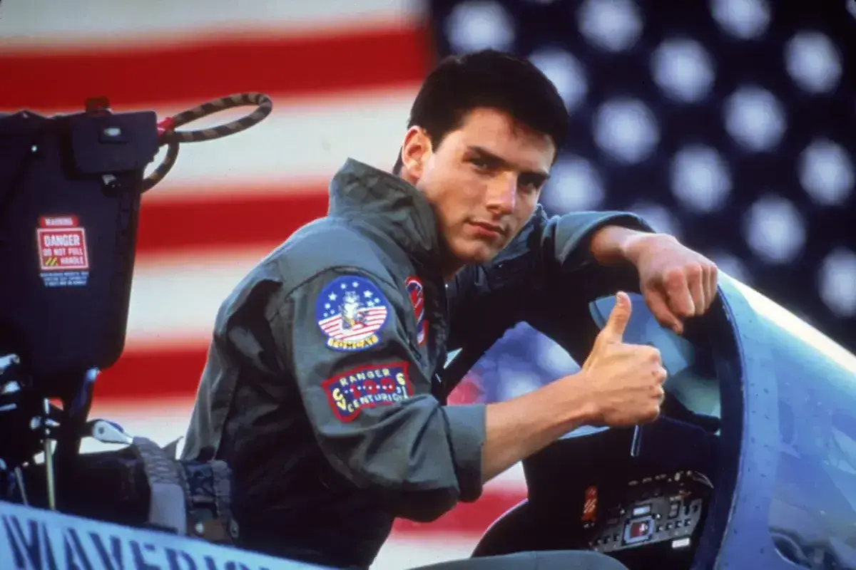 Tom Cruise in Top Gun 1980s
