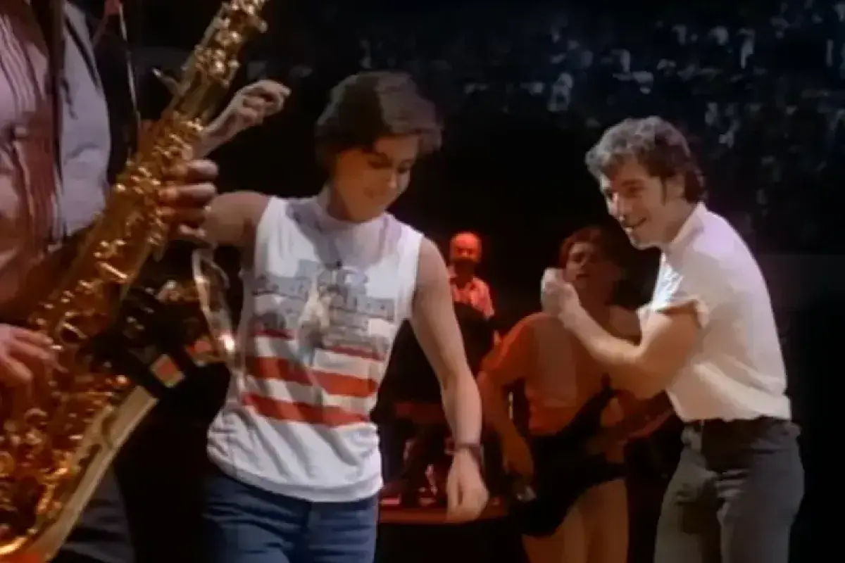 Bruce Springsteen dancing freely during live show