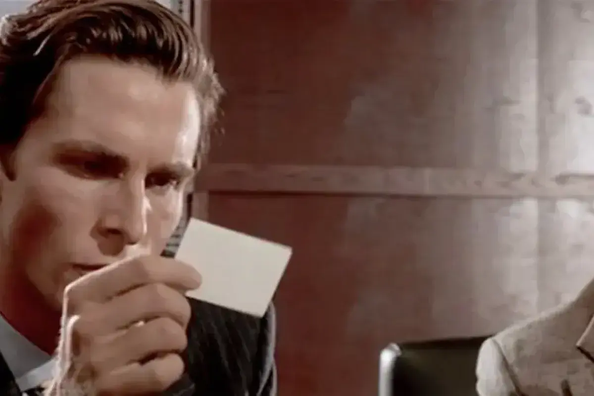 American Psycho Wall Street satire scene