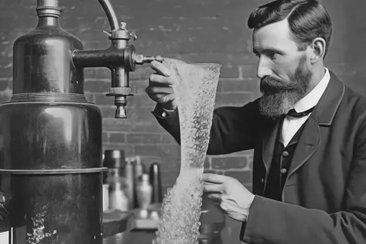 John Pemberton creating the first Coca-Cola in Atlanta