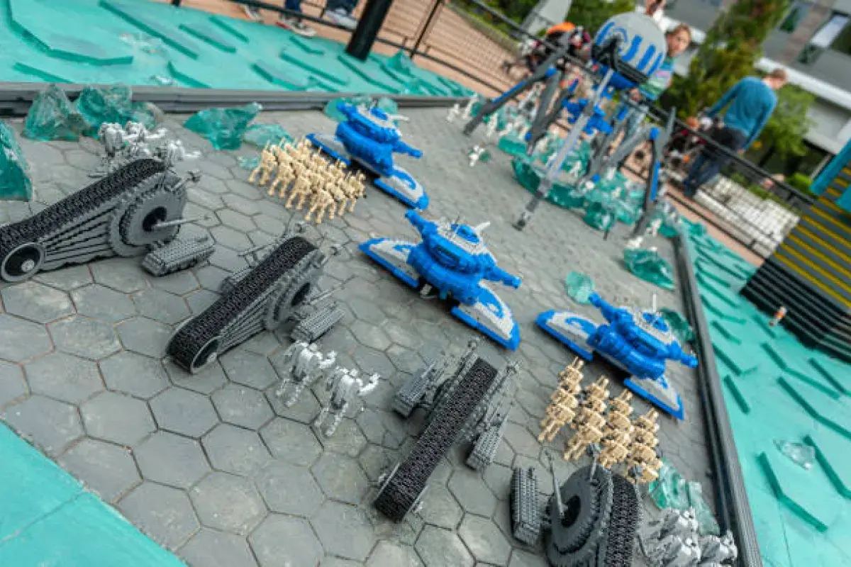 Large LEGO sculpture under construction