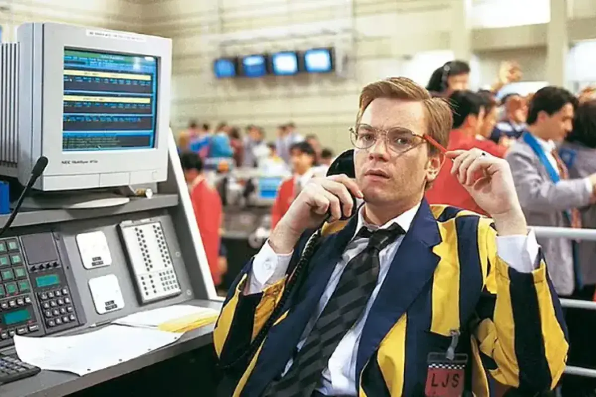 Rogue Trader Nick Leeson trading scene