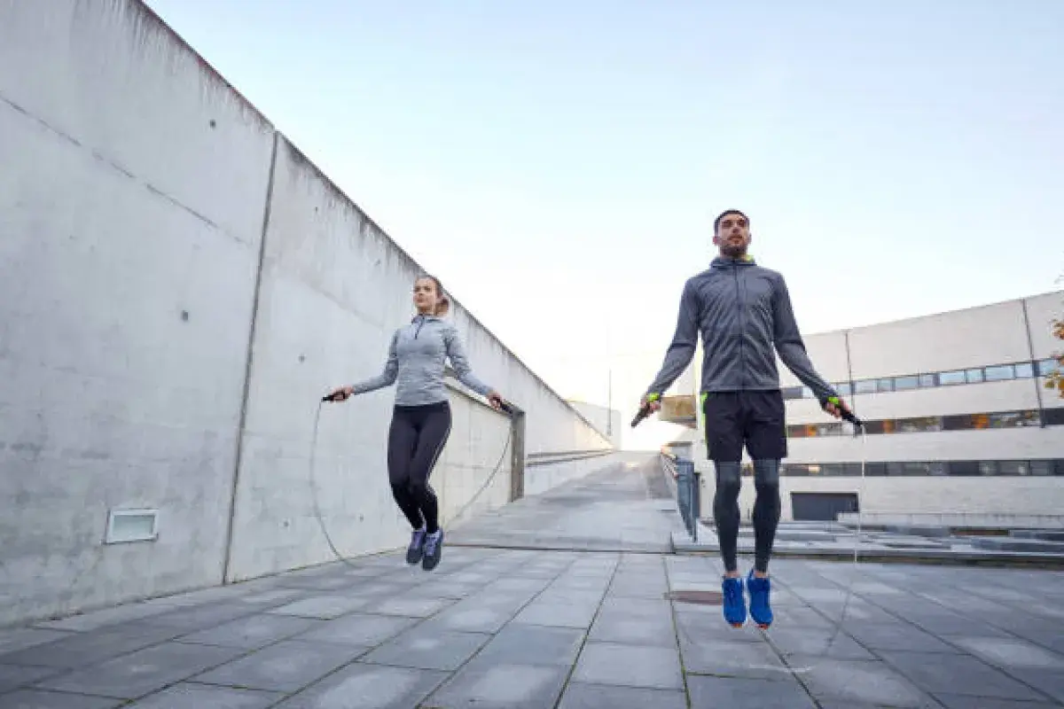 Beginner and advanced jump rope techniques side by side