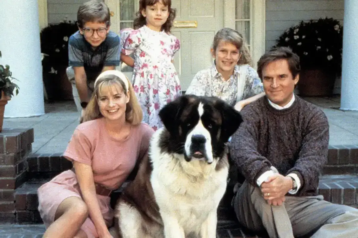 Beethoven the St Bernard in family scene