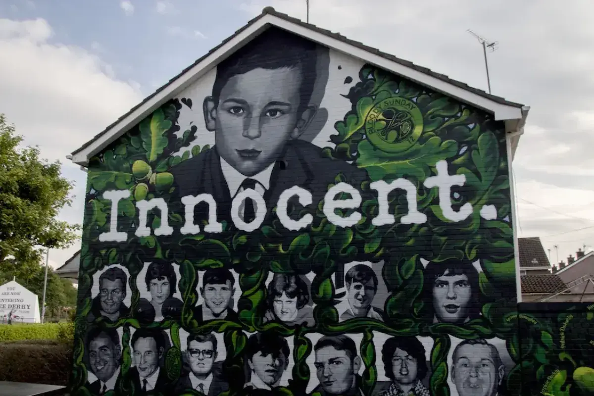 Bloody Sunday mural in Derry