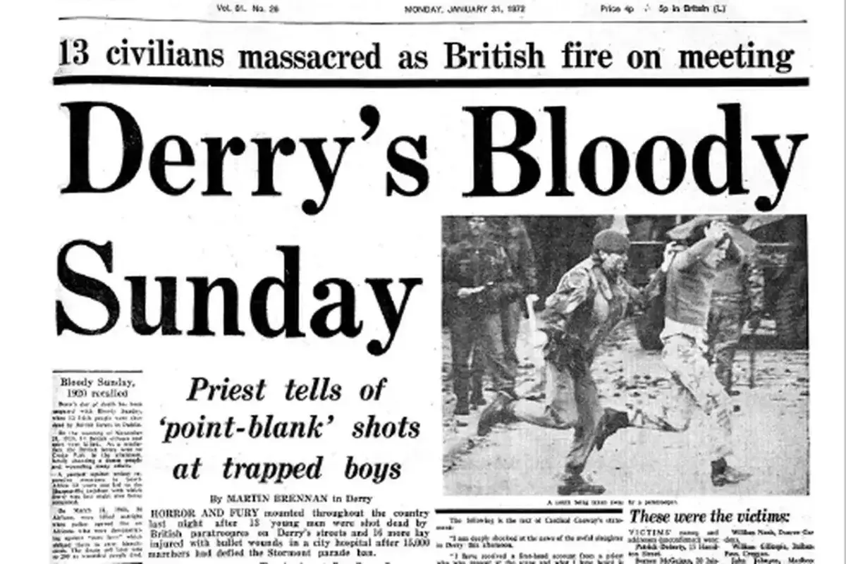 Global media coverage of Bloody Sunday in 1972