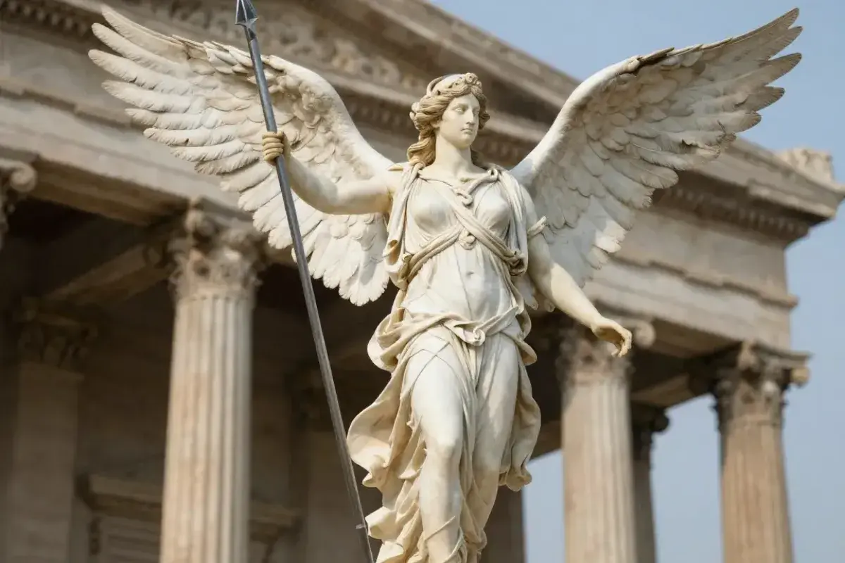 Greek goddess Nike statue representing victory