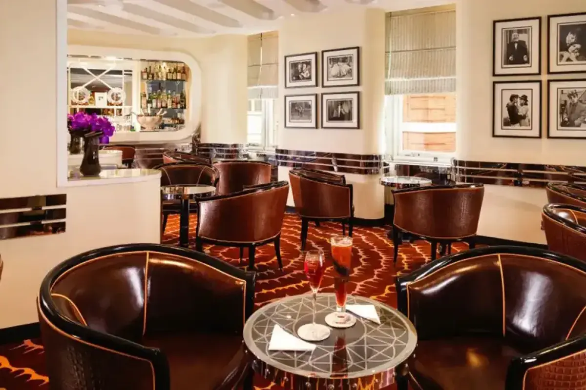 Interior of American Bar at The Savoy with classic decor]