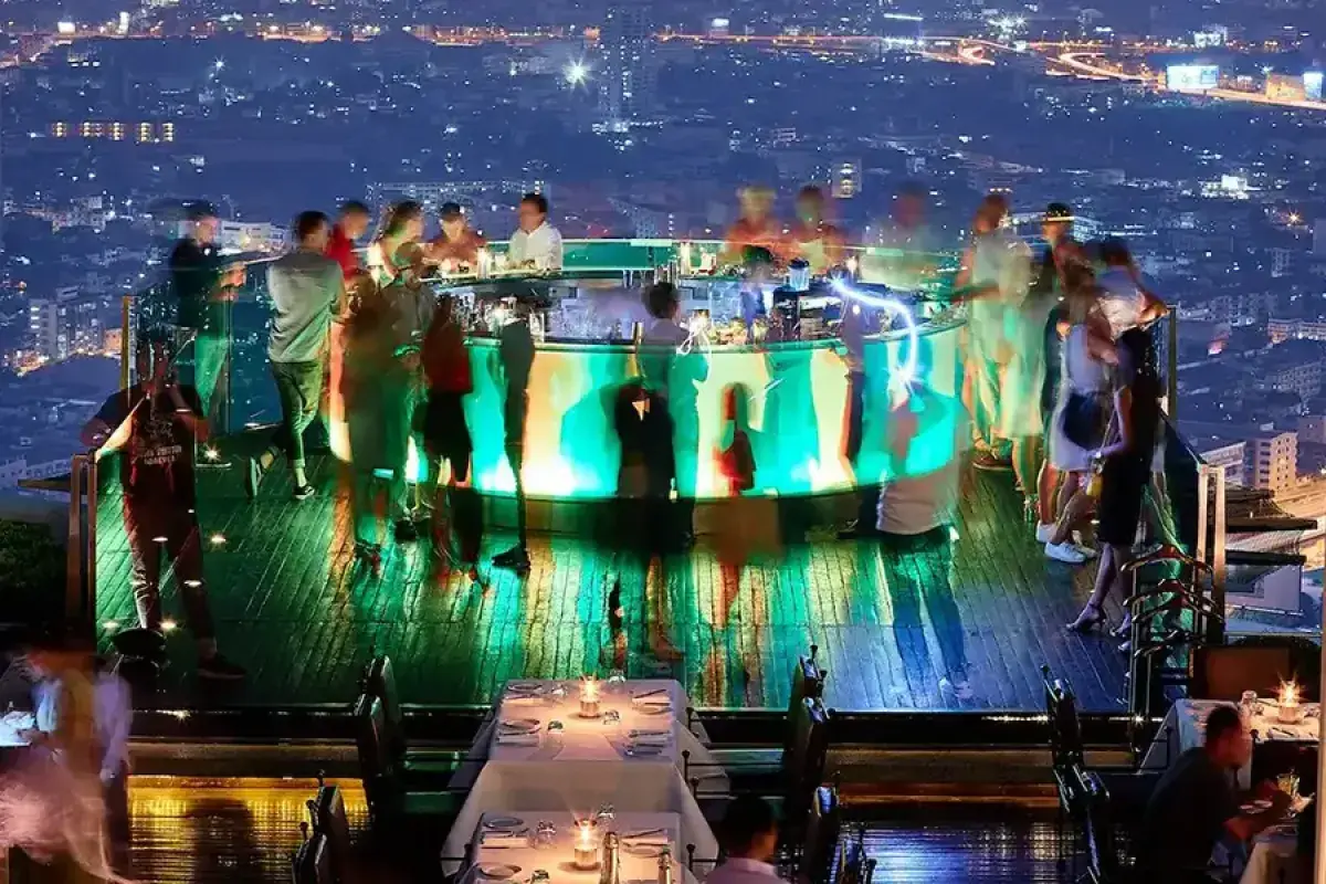 Sky Bar at Lebua Bangkok rooftop city view