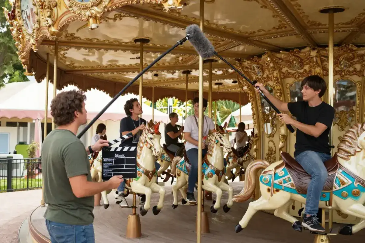 carousel scene in movie setting