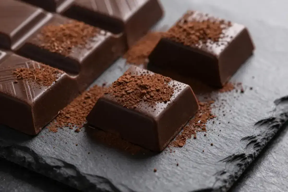 dark chocolate squares