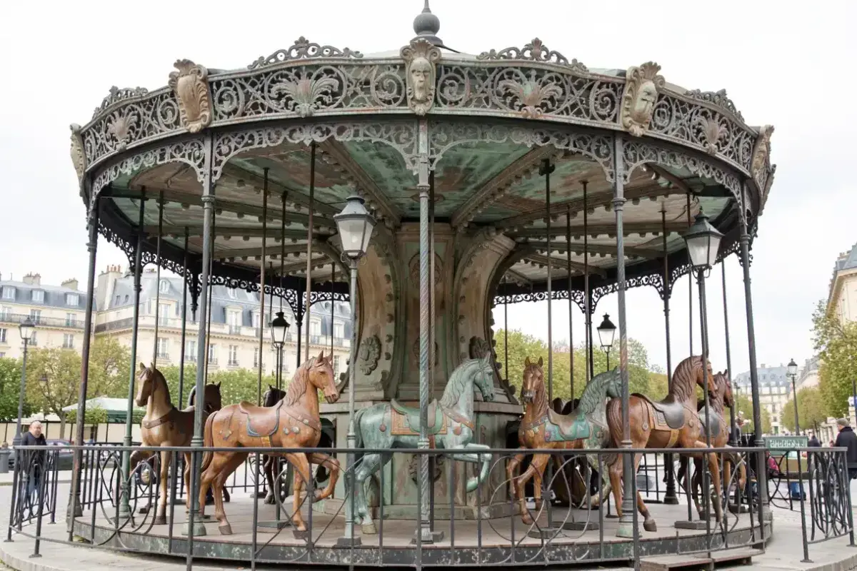 historic French carousel structure