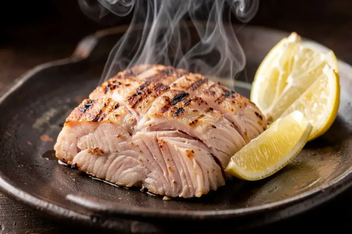  Kamatoro tuna collar cut lightly grilled for sushi