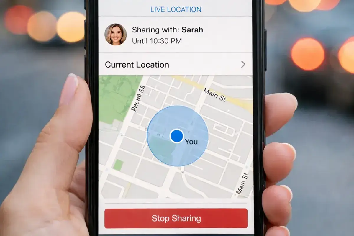 Live location sharing for personal safety