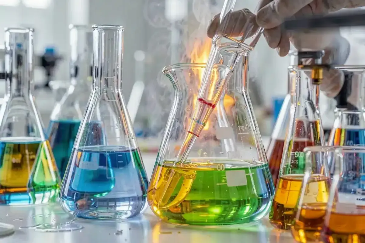 Borosilicate laboratory glassware designed to withstand high temperatures
