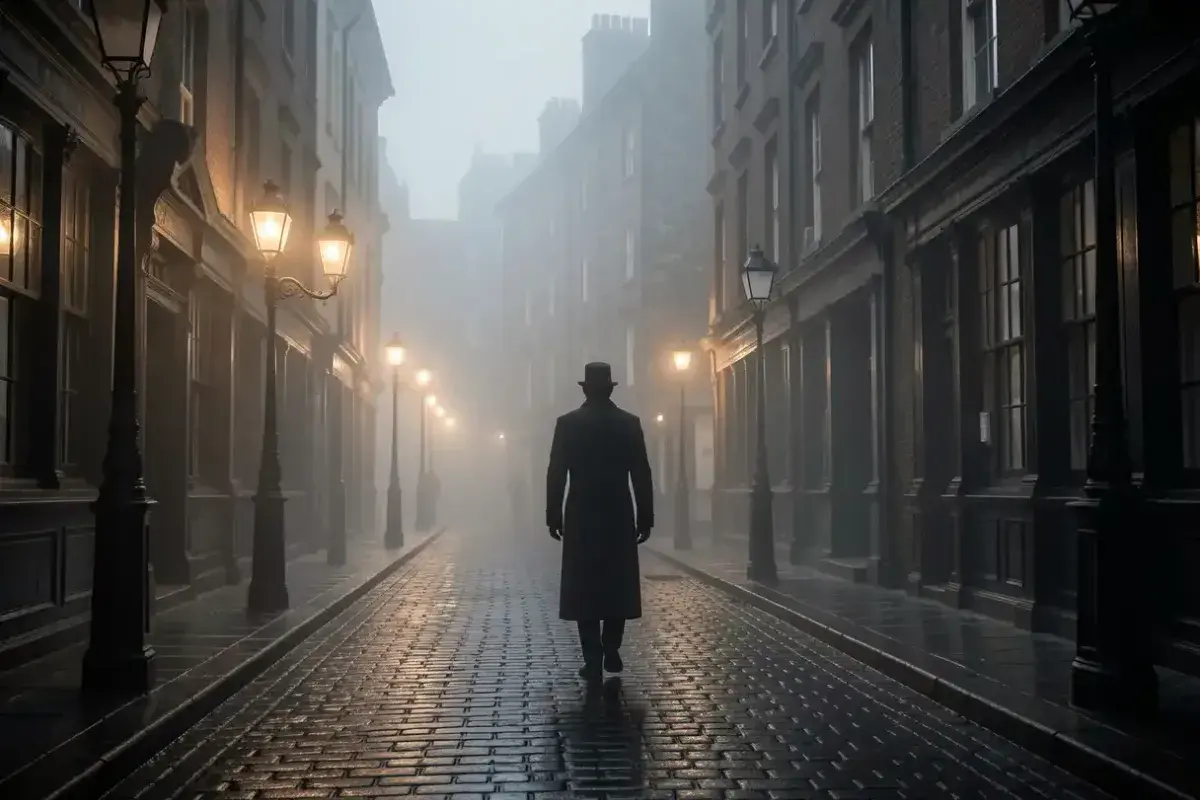 Victorian London streets representing Jack the Ripper era