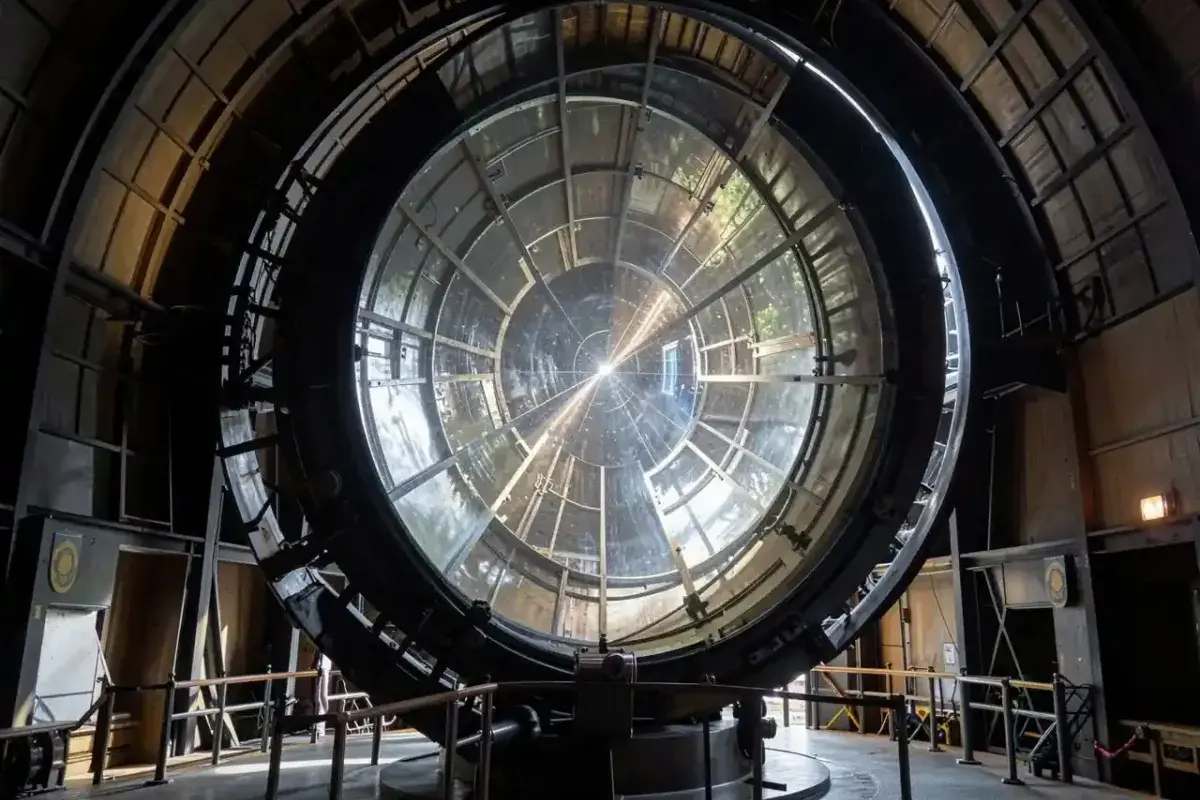Massive telescope mirror used for observing distant galaxies