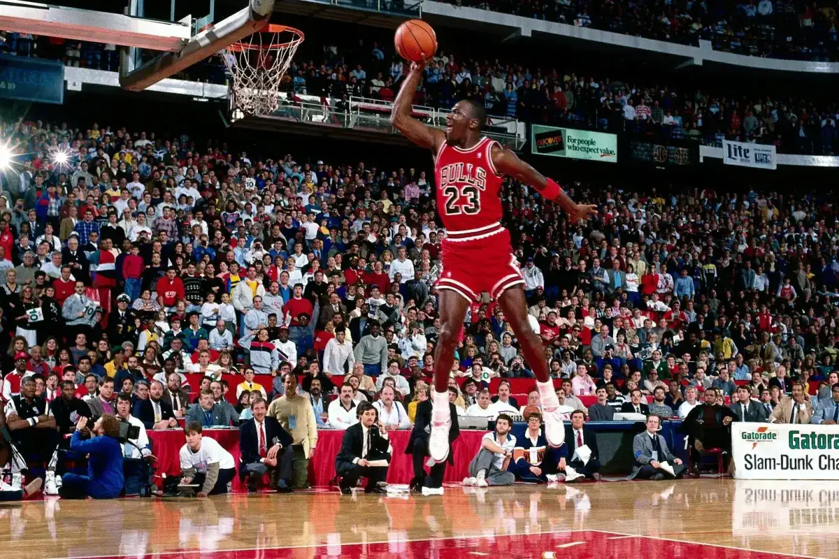 Michael Jordan signature slam dunk moment