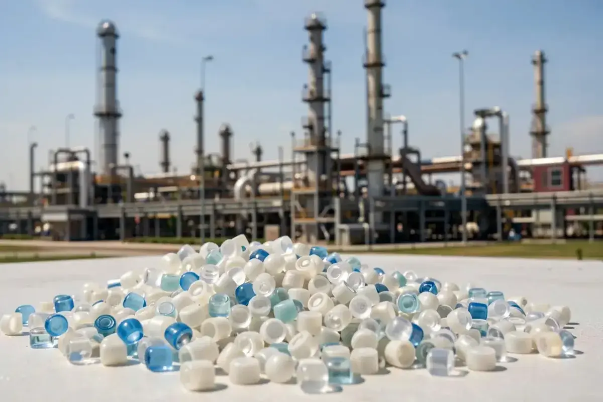 Plastic Production from Fossil Fuels in Industrial Plant