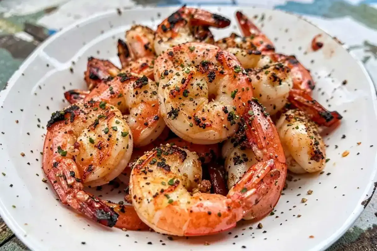 Texas Gulf Coast grilled shrimp with seasoning