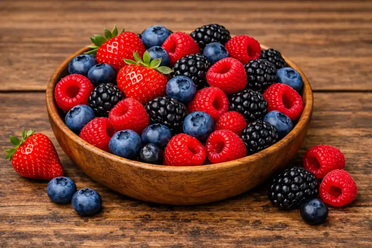 Berries rich in vitamin C for stronger hair