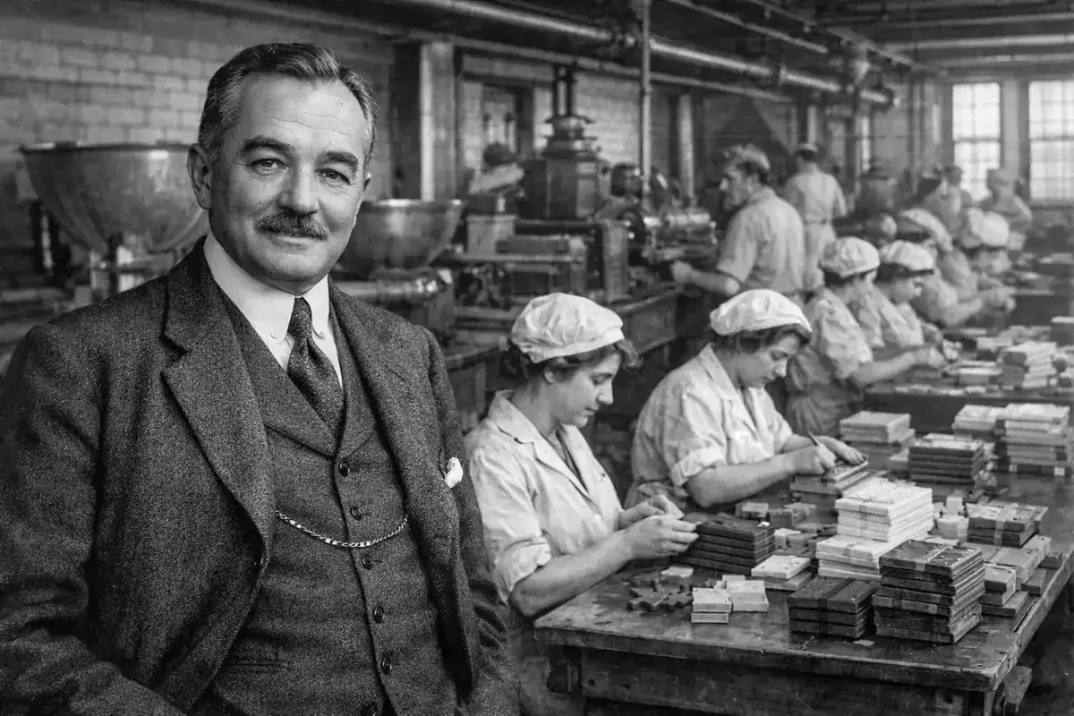 Early Hershey factory and Milton Hershey