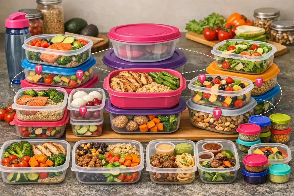 Reusable containers used for organized meal preparation